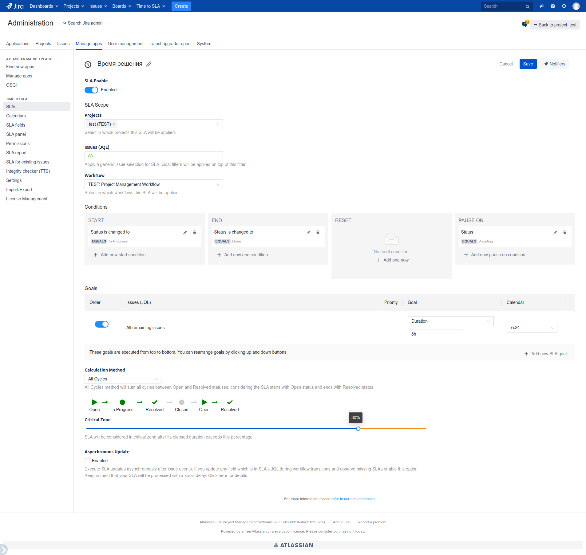 time to sla add new sla full admin page